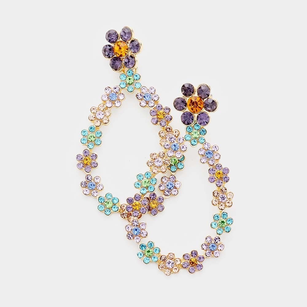 Rhinestone teardrop earrings